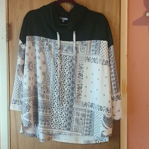 White Birch Cowl Neck Long Sleeve Top